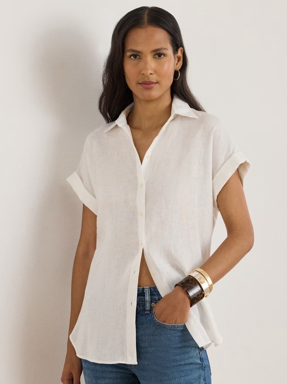 Polo Ralph Lauren White Short-Sleeve Button Down Shirt 6